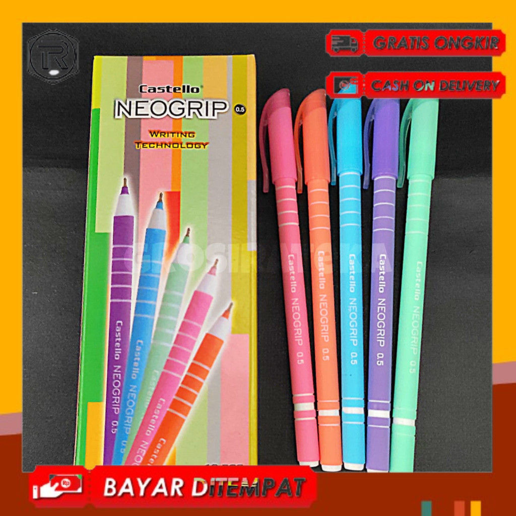 

PULPEN, BOLPEN, BOLPOIN, BALLPOINT STANDARD CASTELLO NEOGRIP HITAM