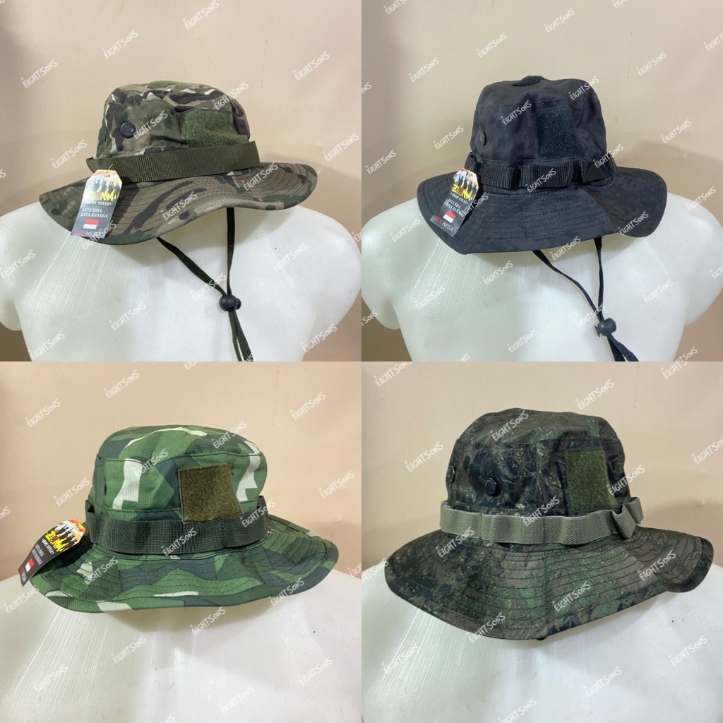 Topi RImba Loreng PREMIUM Loreng Italy DIgital Hitam Kamuflase Multicorp Malvinas TNI AD Premium