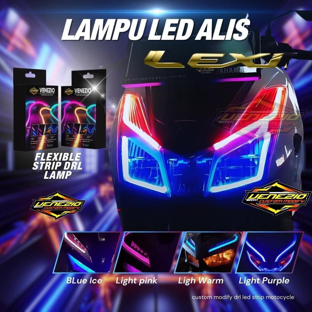 LAMPU ALIS DRL LED BONUS DEVIL EYES YAMAHA LEXI LAMPU SENJA LEXI LAMPU LIS LAMPU VARIASI LEXI ALIS F