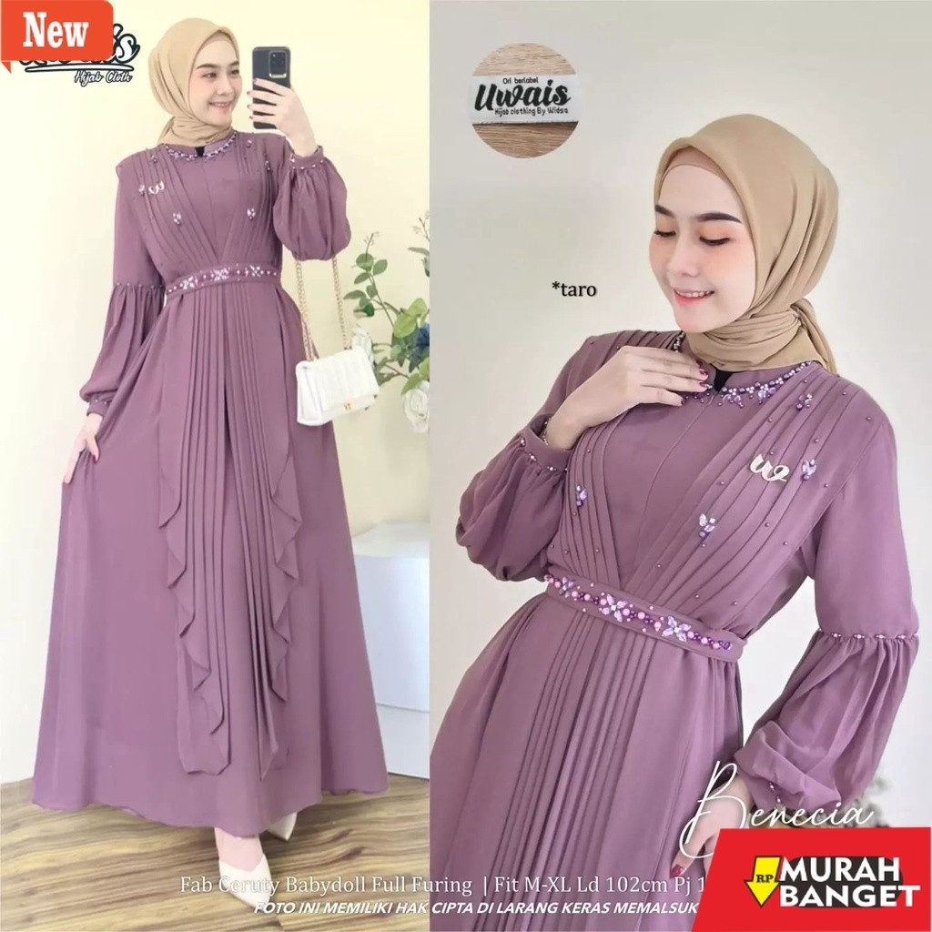 gamis kekinian tahun 2024 READY SIAP KIRIM BENECIA DRESS/BENECIA VOL.2 PAYET TERBARU