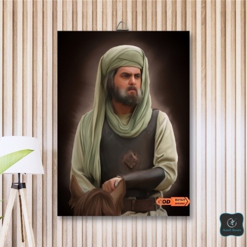 Poster Foto Kayu MDF Foto Sayyidina Umar bin Khattab RA - 01, 20x30CM - Asmara Store