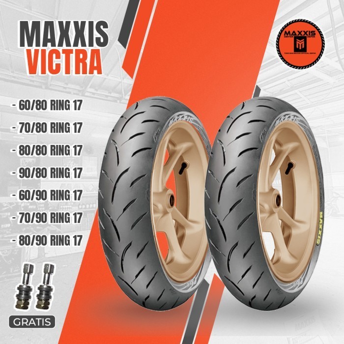 Ban MAXXIS VICTRA Ring 17 Sepasang / Satuan Motor Supra, Revo, Ninja. R15, CBR Original Maxxis