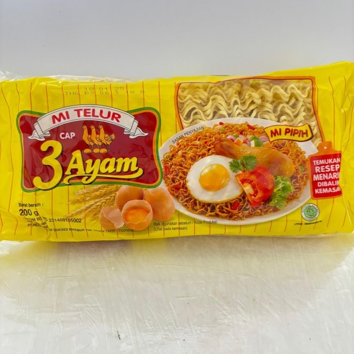 

Mie telur cap 3 ayam 200g