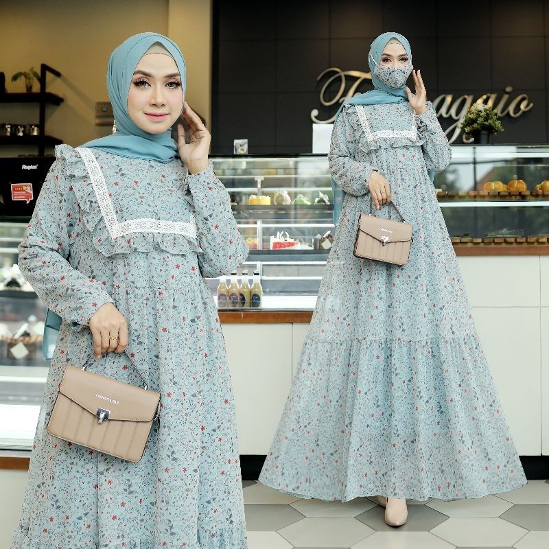 Jakarta Butik -  Baju Gamis Wanita  - Gamis Bahan Ceruty - Sekar