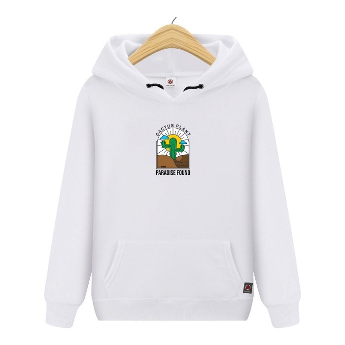 TOKOSANIA Infinide Sweater Hoodie PARADISE FOUND Original Hodie - PUTIH, 3XL