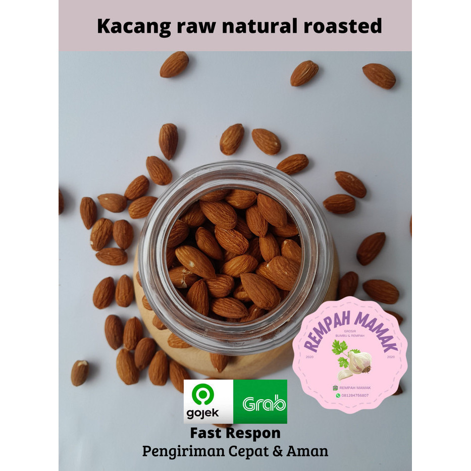 

AD Kacang almond panggang utuh 250gram/ roasted whole almond