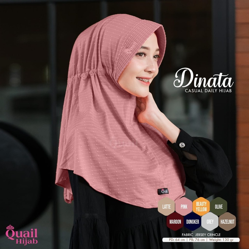 Dinata Daily Hijab Original Quail Hijab Dinata Casual Daily Hijab Original Quail Hijab Instan Quail 