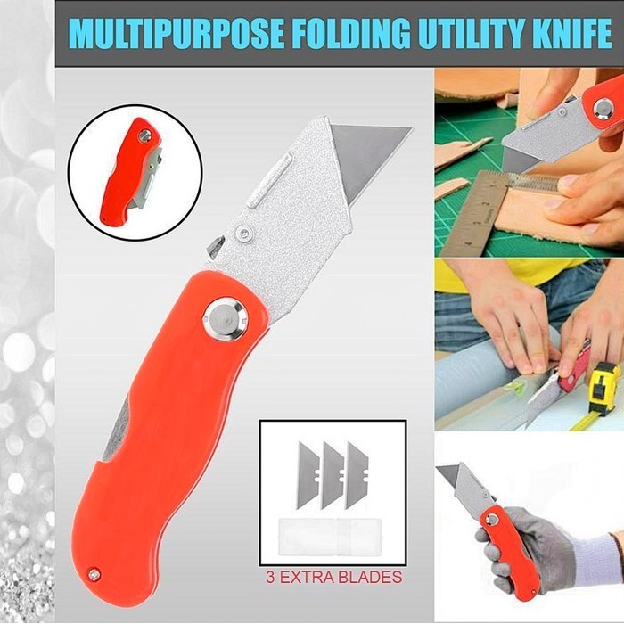 

Cutter Karter Pisau Lipat Folding Knife SK5 Alat Potong Buka Kertas Kardus Paket Unboxing Cardboard Multifungsi