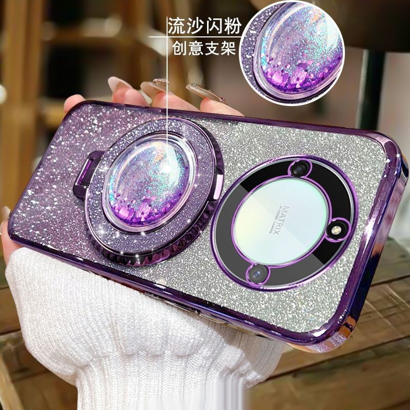 Casing HP Honor X9b / Honor X9A / Honor X9 4G / Honor X9 5G Liquid Glitter Quicksand jam pasir jam p