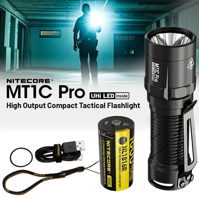 Professional Tactical Flashlight UHi 20 IP68 1000 Lumens 360M Beam Distance Protable EDC Tactical Li