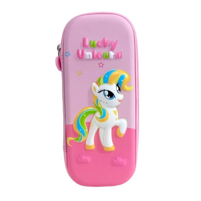 

NEW ! BEST SELLER Tempat Pensil Pencil Case Motif Timbul Unicorn Hadiah Ulang Tahun Anak - KP LITTLE PONY