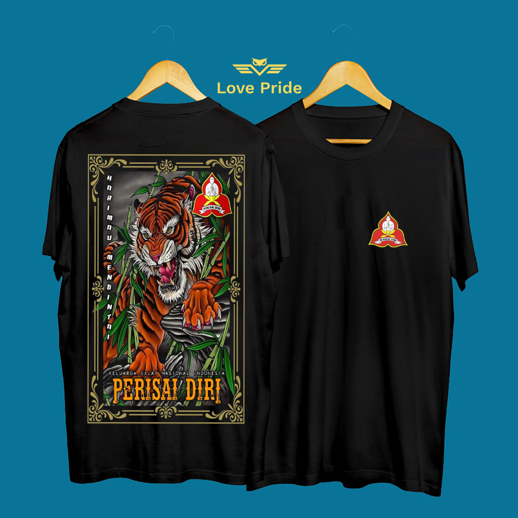Kaos Tshirt Baju Distro Pencak Silat Perisai Diri 1955 Harimau Mengintai Keluarga Silat Premium Terb