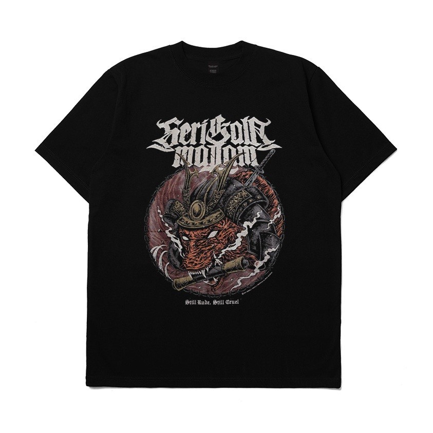 【COD】 NEW T-Shirt Band Serigala Malam X Frogstone Ronin Scroll KAOS