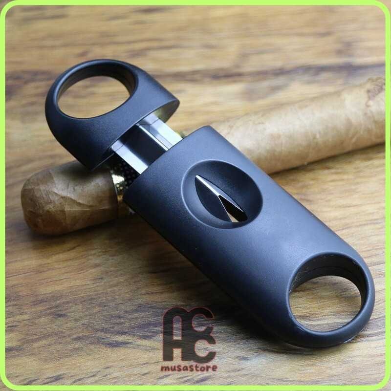 

KNIFEZER Pemotong Rokok Cerutu Cigar Cutter Guillotine Blade V Cut - 0810S