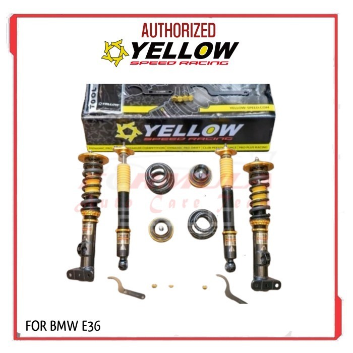 BMW E36 Yellow Speed Racing Dynamic Pro Sport Coilover