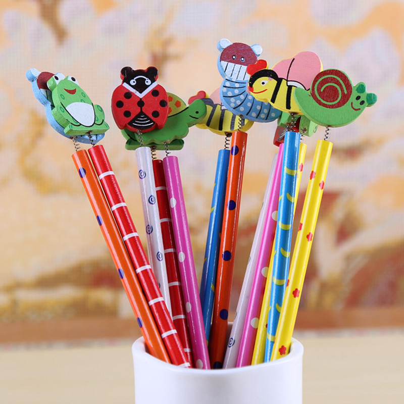 

Funny Stationery Pencils Kids Cartoon Spring Pencil Children Party Favor Gift Birthday Halloween Christmas Kindergarten School