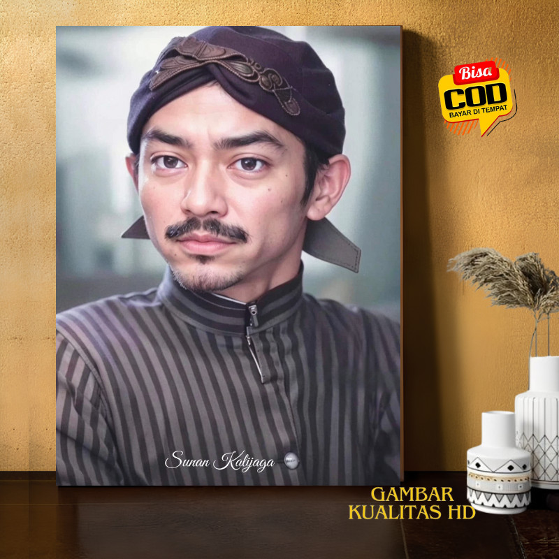 Poster Walisongo Sunan Kalijaga Hiasan Dinding Aesthetic Bahan MDF
