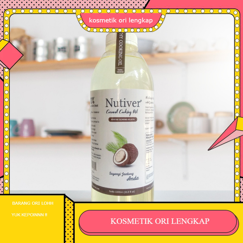 

NUTIVER | MINYAK GORENG KELAPA 1 LITER | COCONUT COOKING OIL | MINYAK GORENG SEHAT | MINYAK KELAPA MURNI 100% | MINYAK | KOL