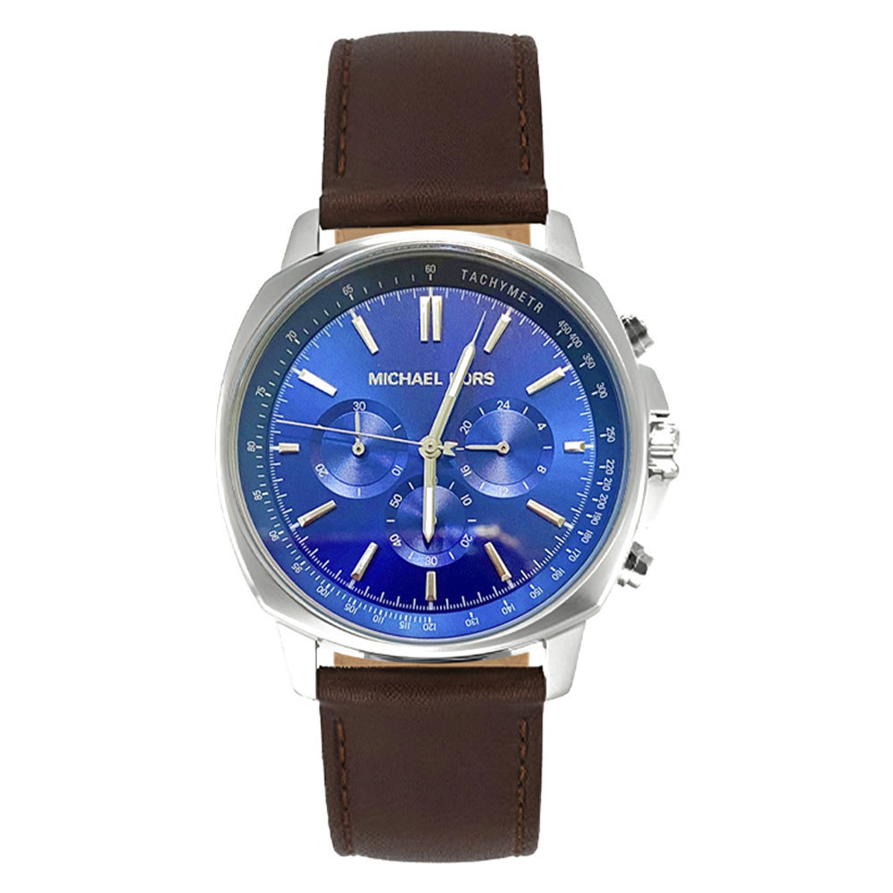 Michael Kors Sullivan Brown Leather Strap Watch MK8996