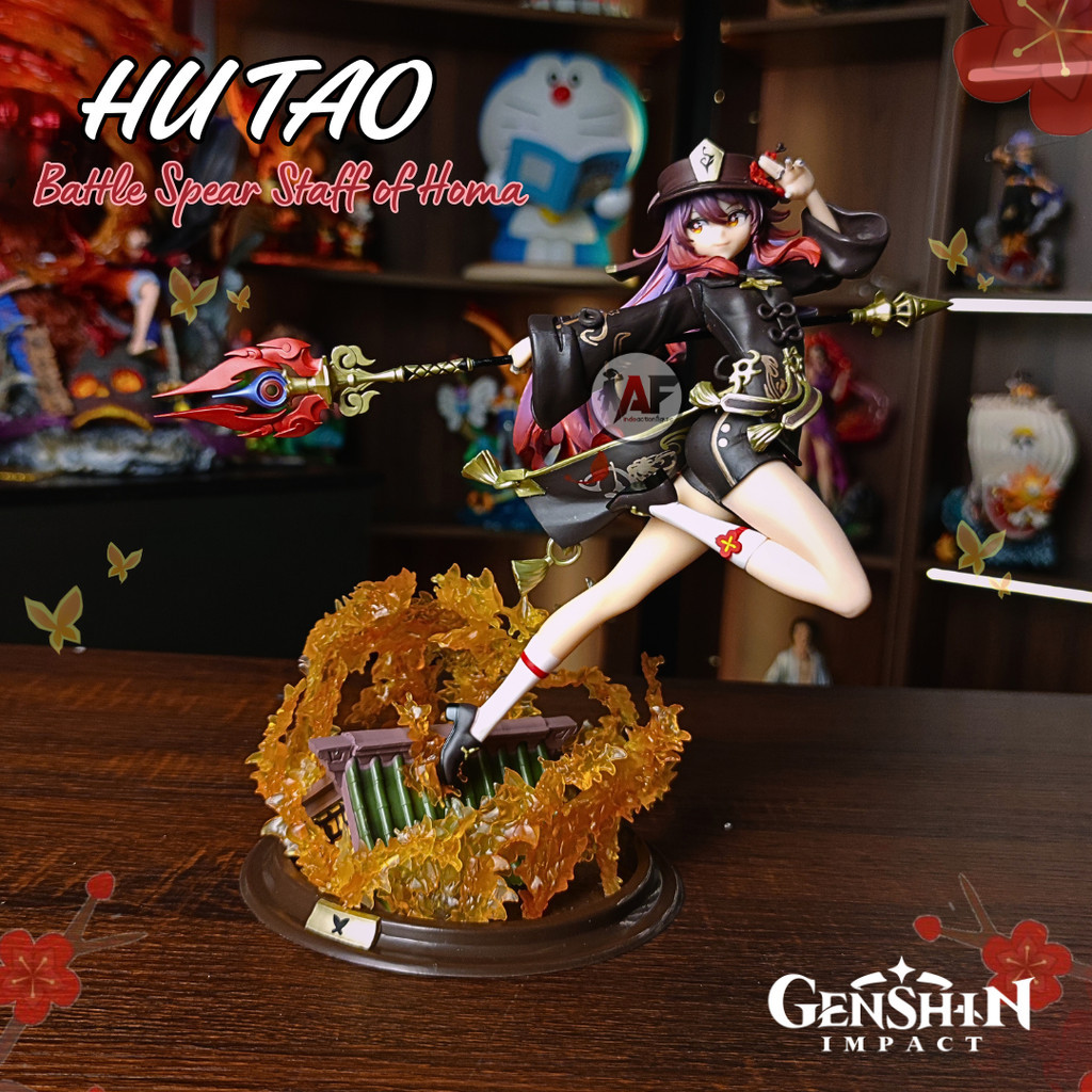 Statue Genshin Impact Hu Tao walnut battle spear staff of homa