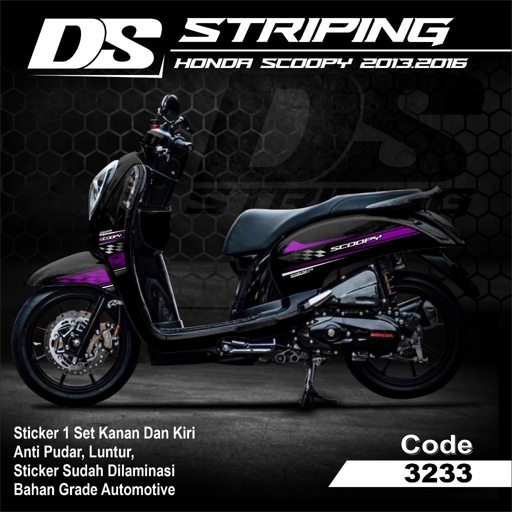 Stiker Striping Scoopy 2013 2014 2015 2016