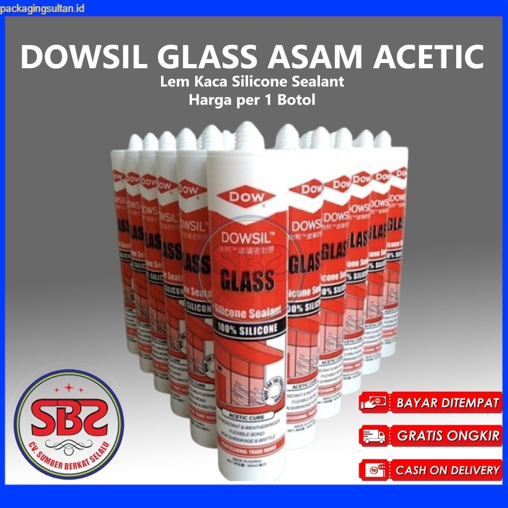 DOWSIL GLASS - Lem Kaca Silicone Sealant DOWSIL GLASS / DOWSIL ASAM ACETIC 300ml