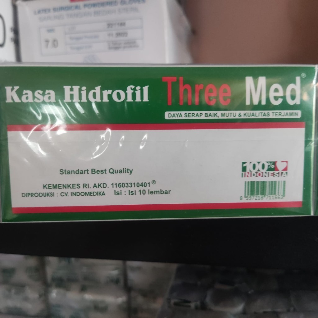 Kasa Kotak Steril 16x16 / Kasa Hidrofil Kasa Hidrofil Three Med