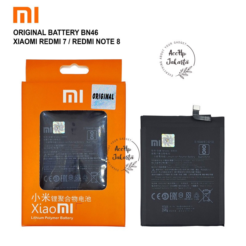 Baterai Batre Xiaomi Redmi Note 8 BN 46 Original 100% Distributor / Baterai Battery Bn46 Redmi Note 