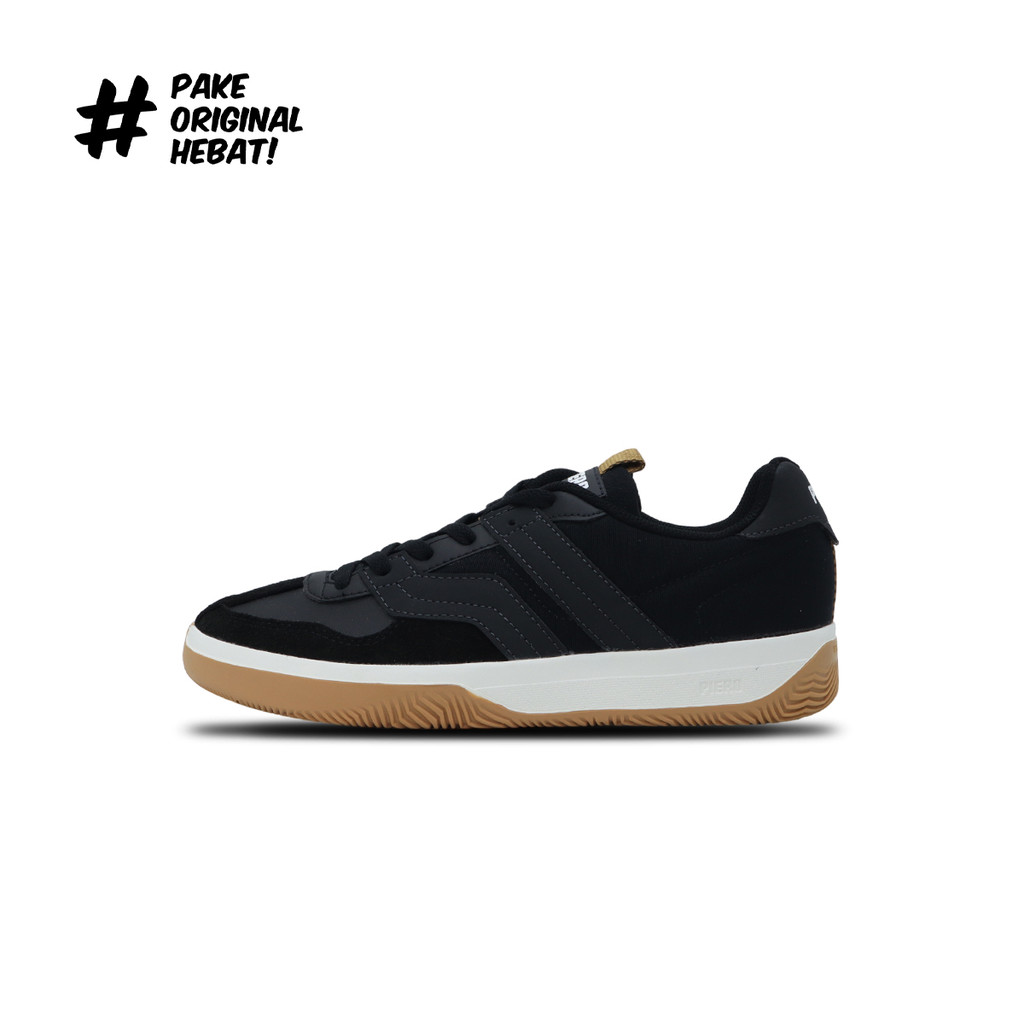 Piero Sepatu Sneakers DBR - Black/Raven/Gum