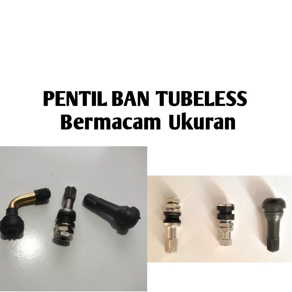 Pentil Ban Tubeless Karet Panjang Pendek Besi Karet Dop Bengkok Sepeda Motor Mobil Drat Dalam Luar T