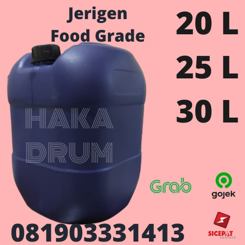 Jerigen plastik Baru 20 25 30 Liter L Jirigen Biru Food Grade - 20L B