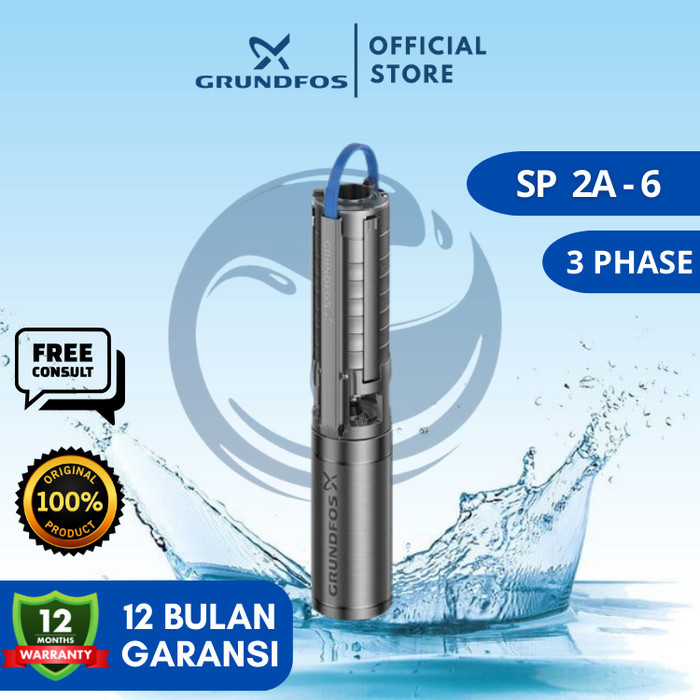 Pompa Air Submersible Grundfos SP 2A-6 + CTK 3 Phase