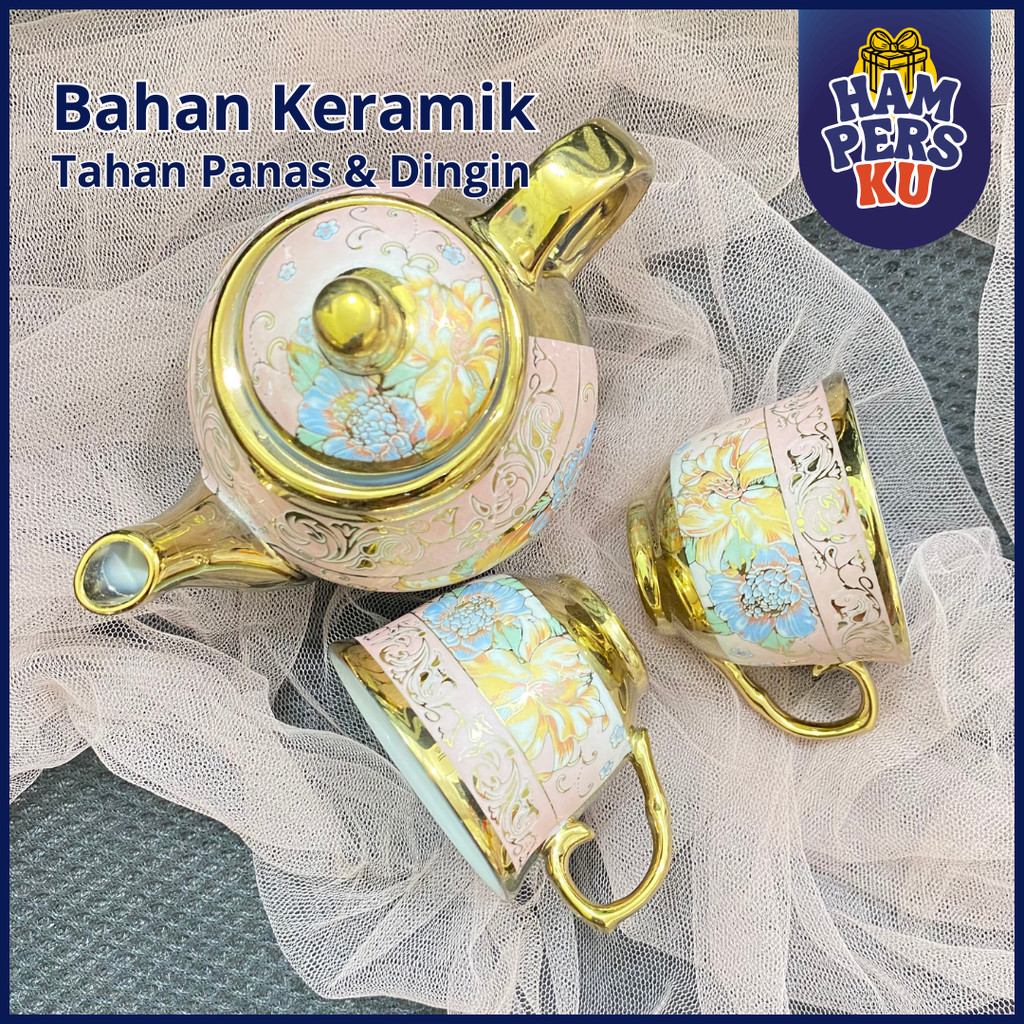 Gengsilegi89 - Hampers Gelas Cangkir Keramik Set Aesthetic Eropa / Kado Pernikahan & Perpisahan Guru