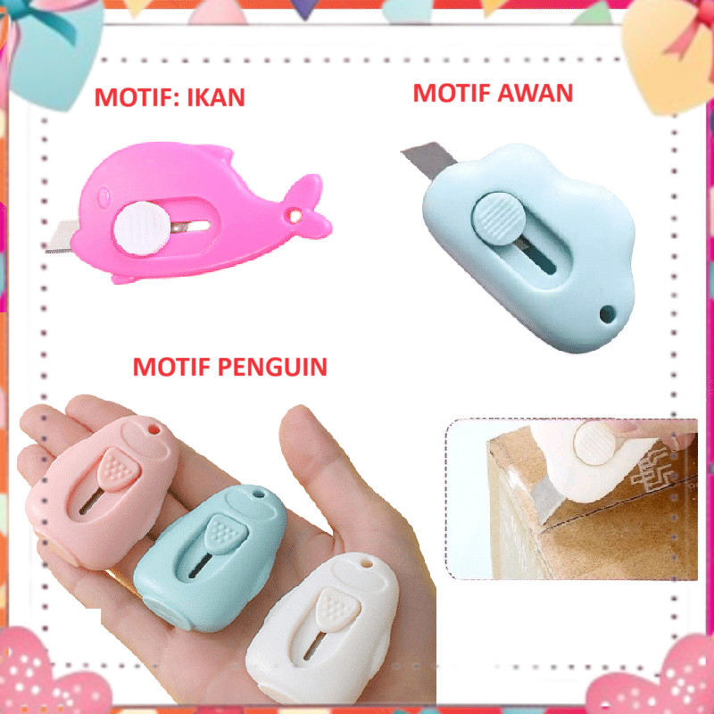 

MINI CUTTER PORTABLE / PISAU PEMOTONG KERTAS DAN PAKET UNBOXING SERBAGUNA