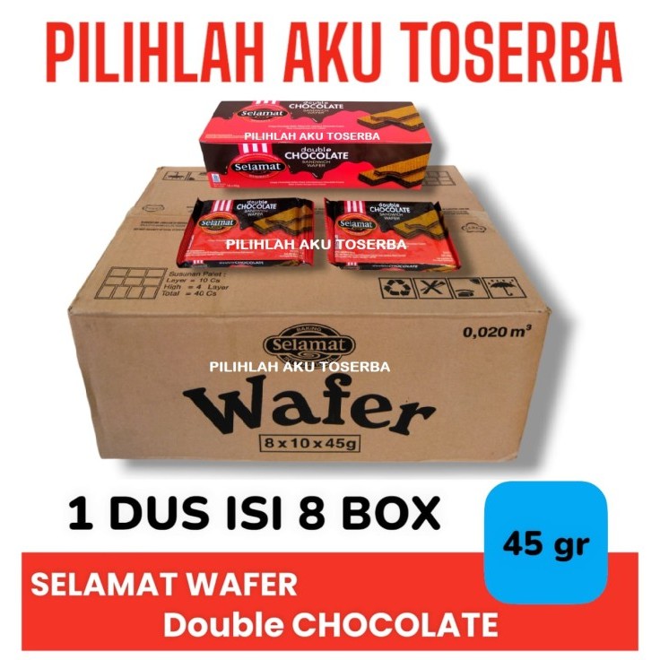 

Selamat Wafer DOUBLE CHOCOLATE 45 g - ( HARGA 1 DUS )