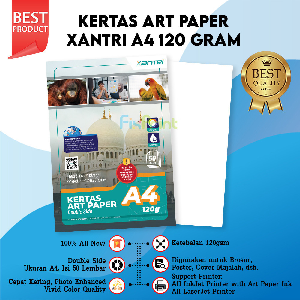 

Kertas Art Paper Double Side Anti Luntur A4 120gsm 150gsm 210gsm Photo Paper Printer Dua Sisi A4 50 Lembar 120gram Kertas Art Karton Cartoon Carton