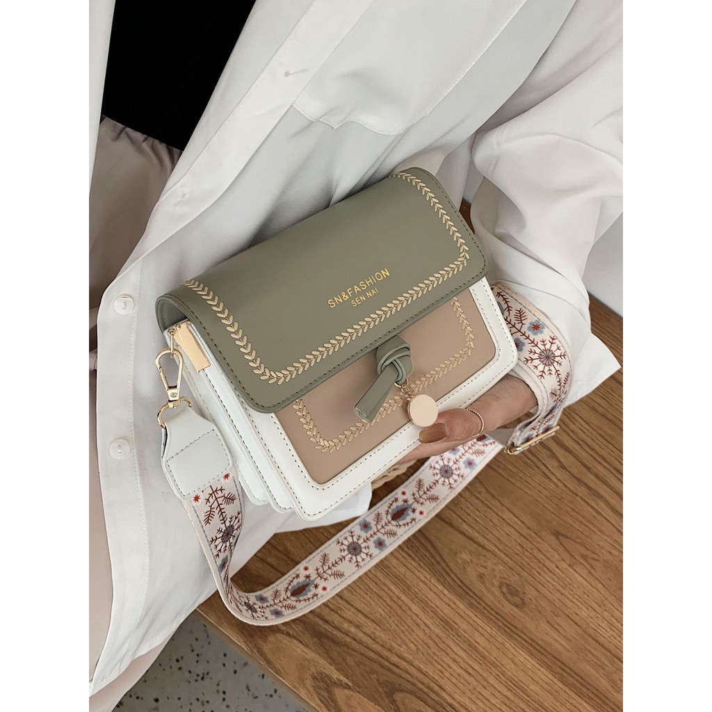 Mini Square Bag Colorblock Flap