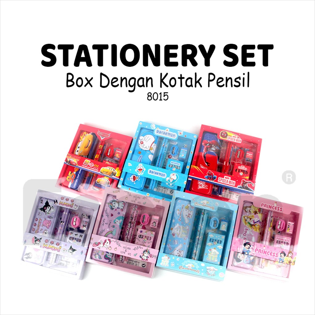 

Stationary Set 7in1 Karakter 8015 / Paket Alat Tulis Set + Crayon