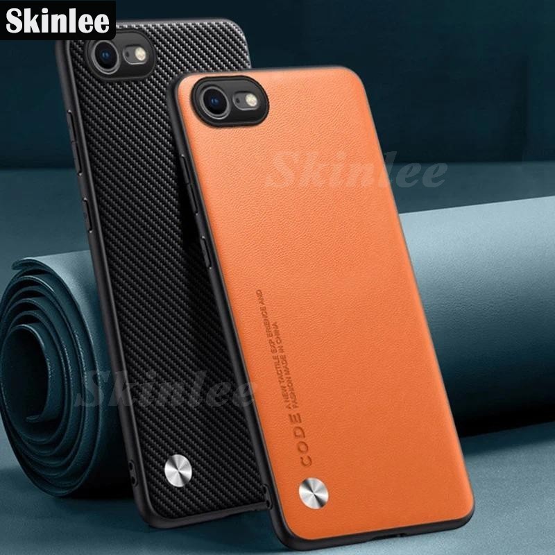 Casing iPhone 6 6S 7 8 Plus Carbon Fibre Leather Silicone Full Protection Phone Cover For iPhone SE 