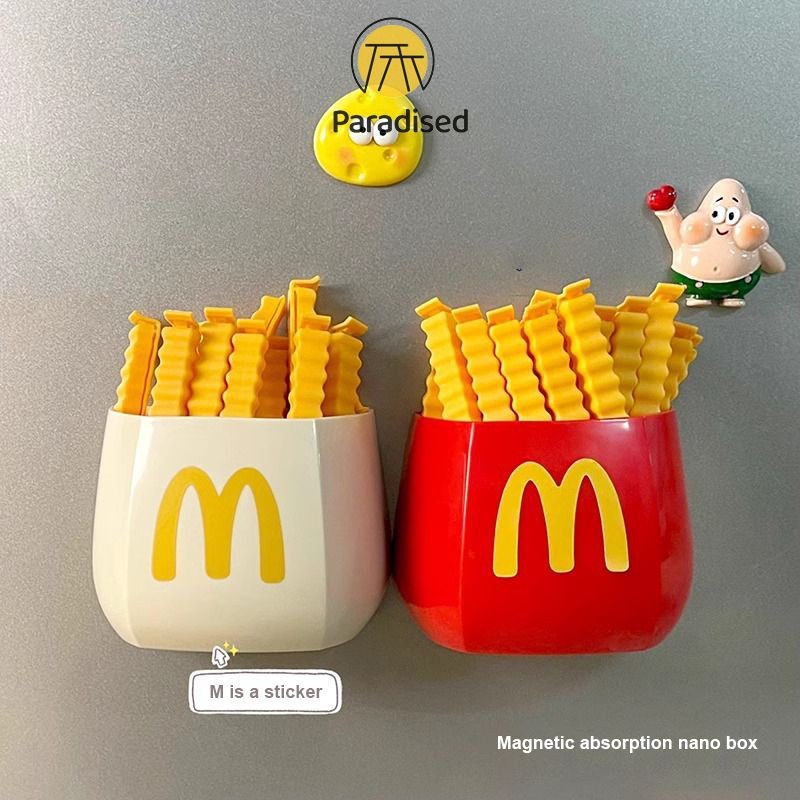Rak Tempel Magnet Kulkas/ Rak Serbaguna Magnet/ Rak penyimpanan McDonald's/McDonald's Rak dinding Pa