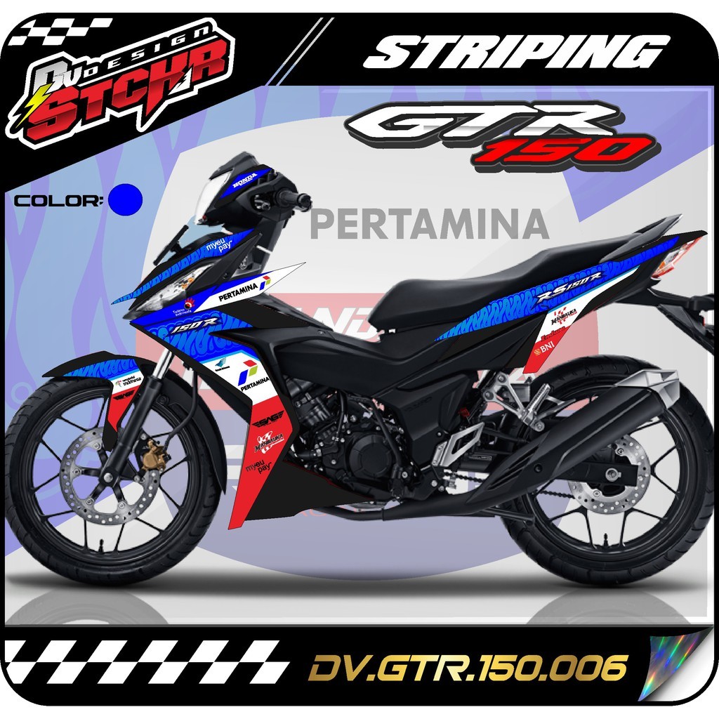 Sticker motor GTR-Sticker Supra GTR MANDALIKA-Striping Variasi GTR RS150R DV 006