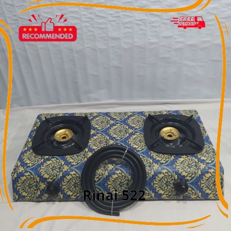 KOMPOR GAS 2 TUNGKU PROMO GRATIS SELANG RINNAI 522 STIKER BATIK REKONDISI