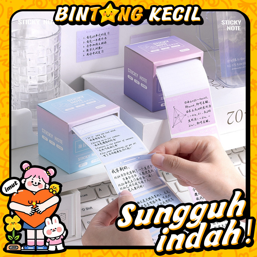 

256Pcs Label Pul Out Corak Gradasi Unik/Sticky Notes Penanda Halaman Sticky Note untuk Menghias dan Membantu Belajar