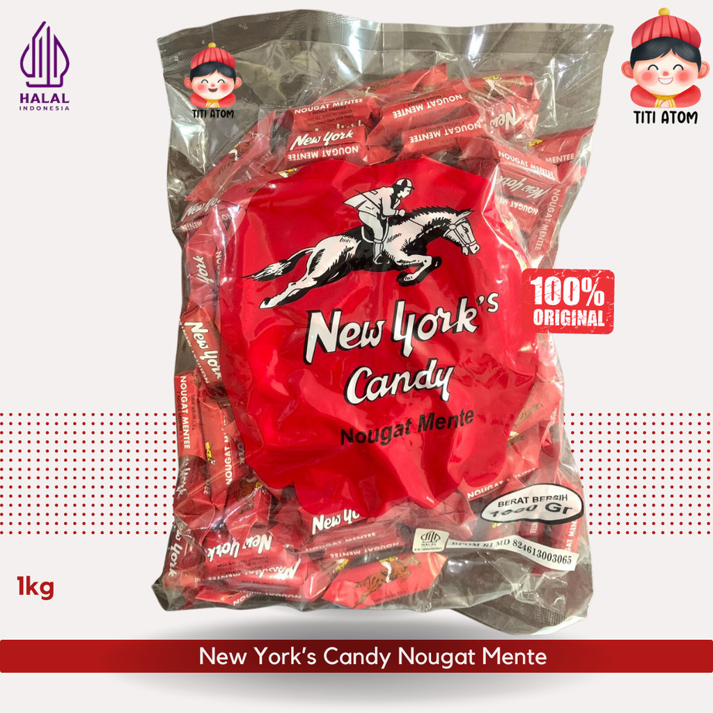 

New York Nougat Cashewnut Permen Lamaran Ting Jing Sang Jit Cap Kuda Kacang Mente 1kg
