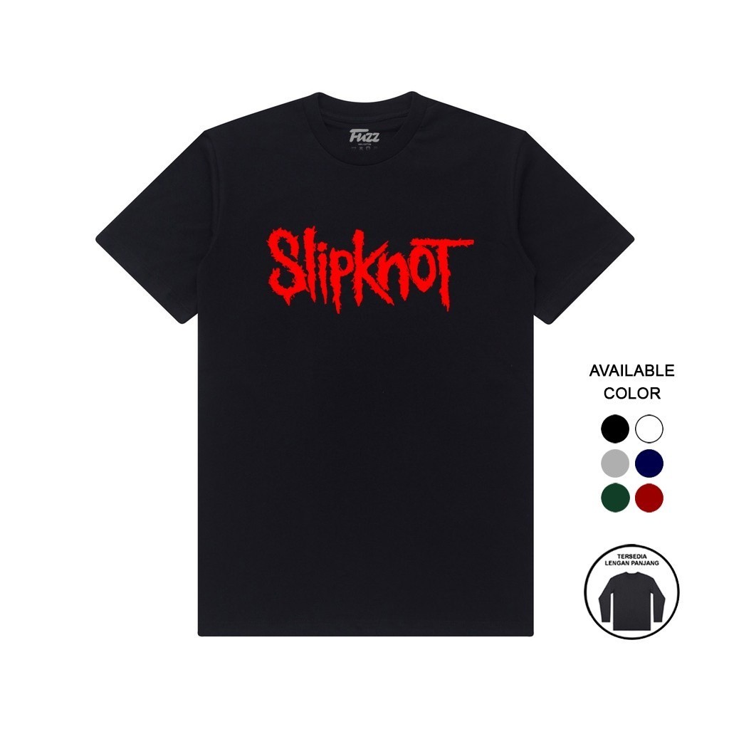 DarjoCloth - Kaos Band Slipknot Baju Musik Metal Distro Pria Dan Wanita Slipnot Shirt Logo Lengan Pa