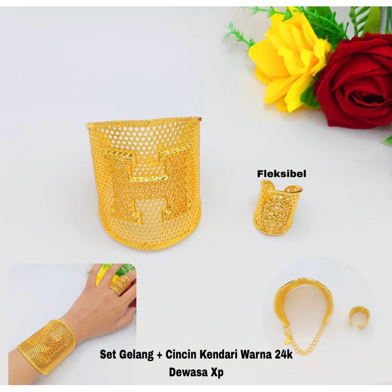 gelang set cincin kendari cuping fashion gelang model H