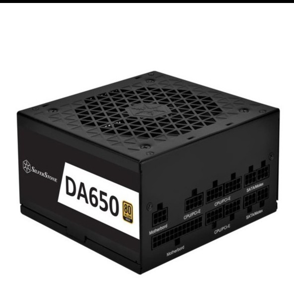 Silverstone DA650W-G 650W 80+ Gold Full Modular PSU - Hitam ATX (PS2)
