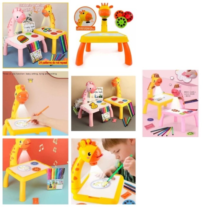 MEJA PROYEKTOR ANAK MAINAN EDUKASI BELAJAR MEWARNAI besar