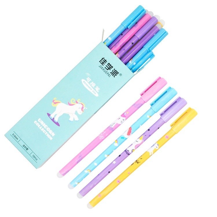 

1 LUSIN 12 PCS PULPEN MOTIF UNICORN SAKURA BERUANG BISA DIHAPUS / PULPEN ERASABLE LUCU LG