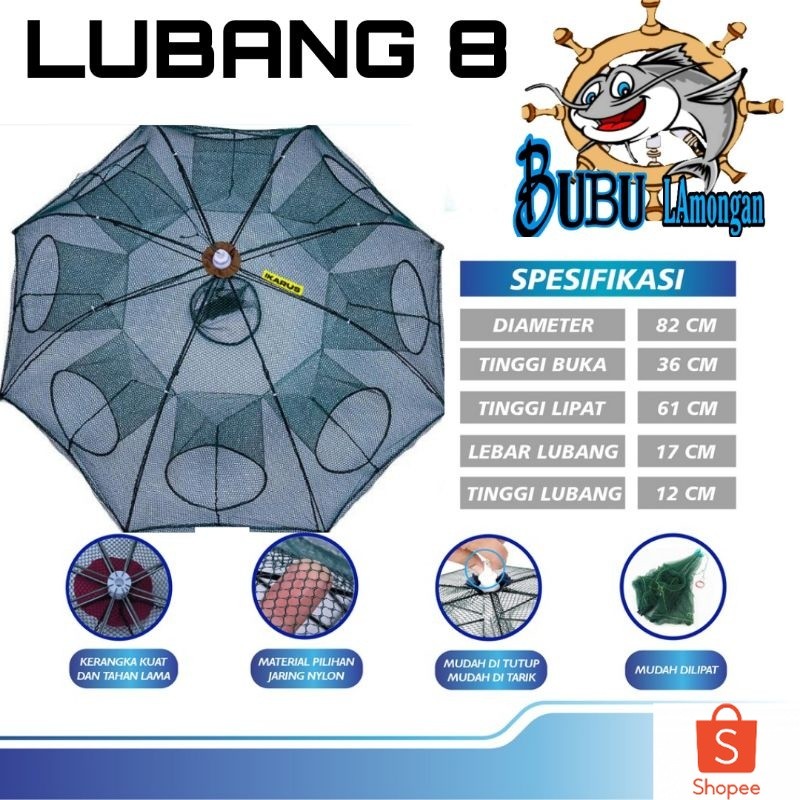 bubu perangkap ikan dan udang lubang 8/bubu payung/bubu perangkap ikan/bubu perangkap udang